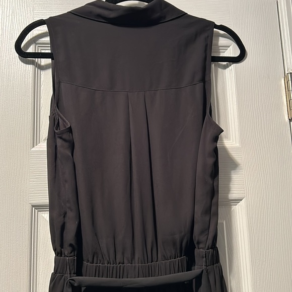 🖤NWT Express Portafino Black Sleeveless Romper Shorts Tie Waist - Picture 7 of 16